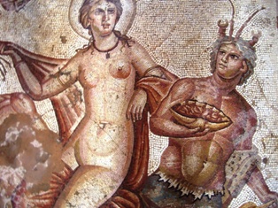 MosaÏque "Le triomphe de Venus marine" à Bulla Régia