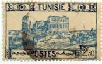 art de la philatélie -vieux  timbres tunisiens 